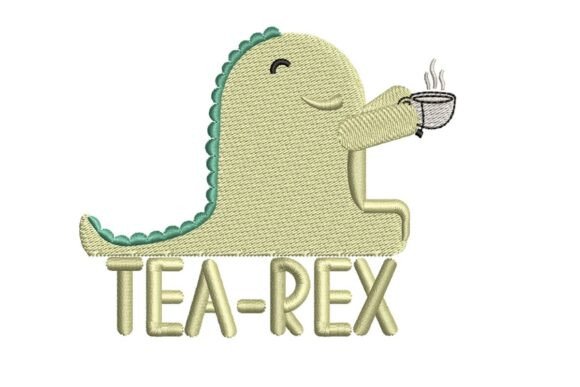 Tea Rex Embroidery
